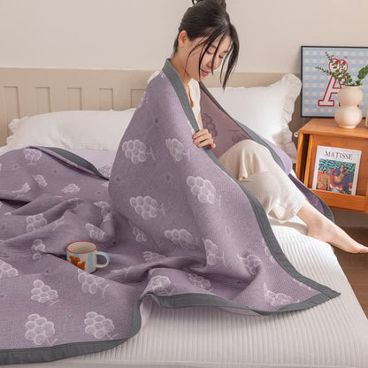 Reversible Purple Grape Cotton Quilt