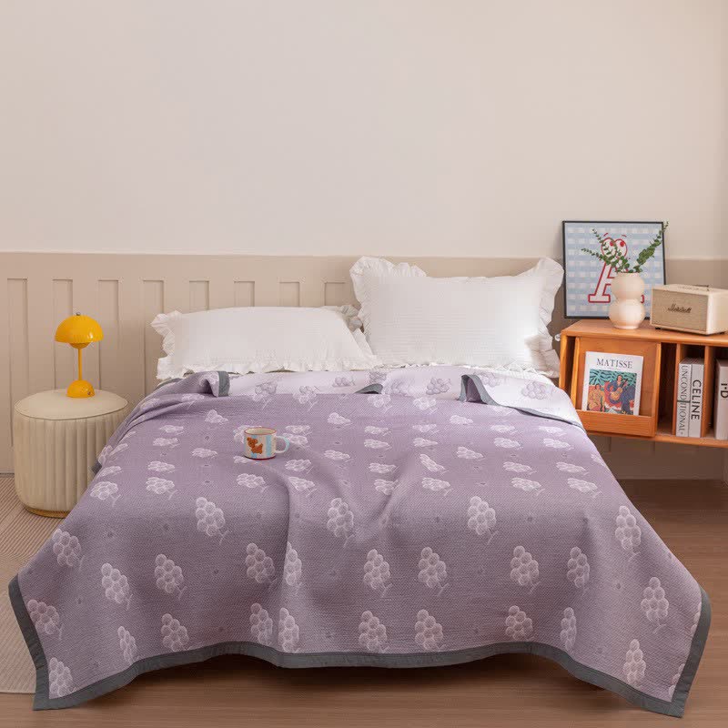 Reversible Purple Grape Cotton Quilt