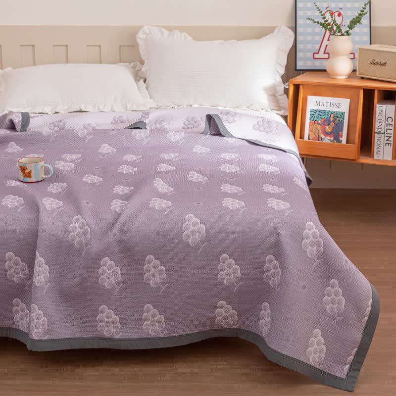 Reversible Purple Grape Cotton Quilt