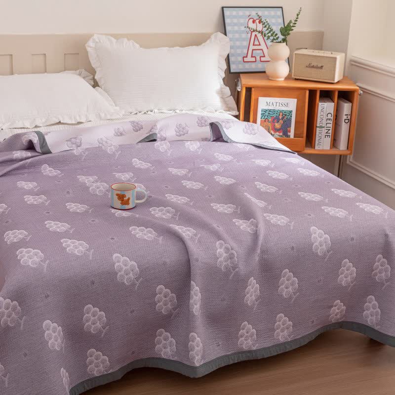Reversible Purple Grape Cotton Quilt