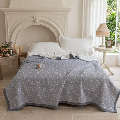 Reversible Moon & Star Cotton Quilt