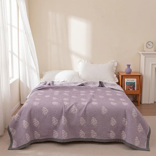 Reversible Purple Grape Cotton Quilt