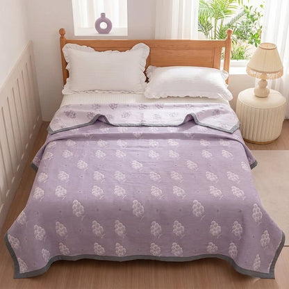 Reversible Purple Grape Cotton Quilt