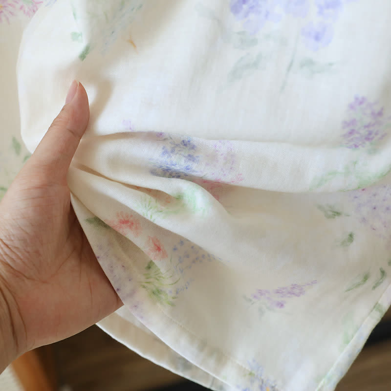 Floral Cotton Double Gauze Lounge Set