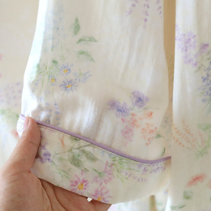 Floral Cotton Double Gauze Lounge Set