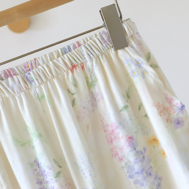 Floral Cotton Double Gauze Lounge Set