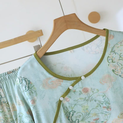 Oriental Traditional Floral Women's Pajamas