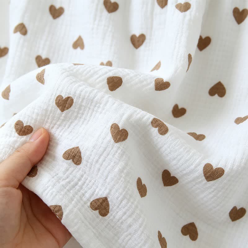 Ruffled Heart Cotton Gauze Cami Pajamas