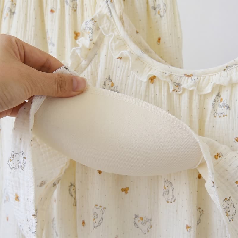 Ruffled Horse Cotton Gauze Cami Pajamas