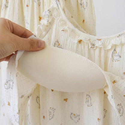 Ruffled Horse Cotton Gauze Cami Pajamas
