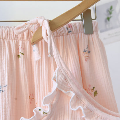 Ruffled Ditsy Floral Cotton Cami Pajamas