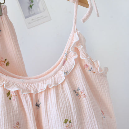 Ruffled Ditsy Floral Cotton Cami Pajamas