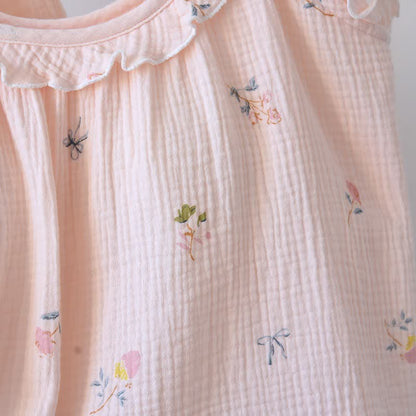 Ruffled Ditsy Floral Cotton Cami Pajamas