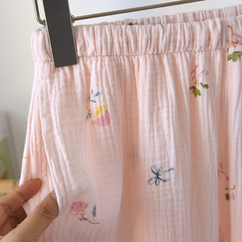 Ruffled Ditsy Floral Cotton Cami Pajamas