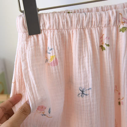 Ruffled Ditsy Floral Cotton Cami Pajamas