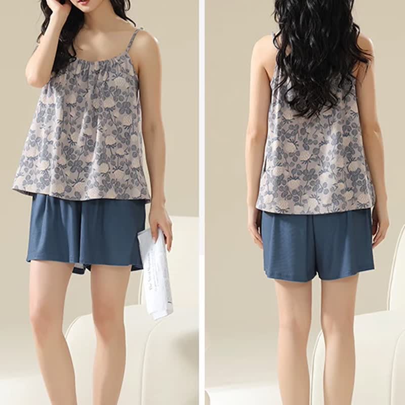 Vintage Floral Modal Cami Pajama Set