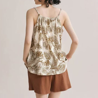 Tropical Palm Print Modal Cami Pajamas