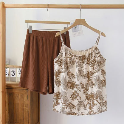 Tropical Palm Print Modal Cami Pajamas