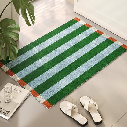 Modern Striped Decorative Entryway Rug
