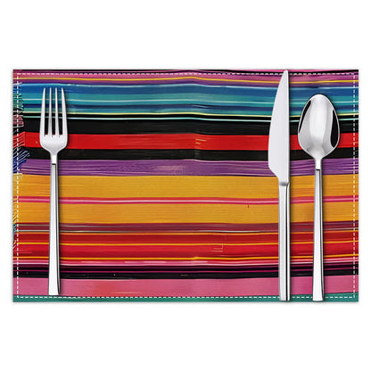 Color Stripe Farmhouse Linen Placemats