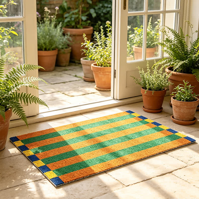 Modern Striped Decorative Entryway Rug