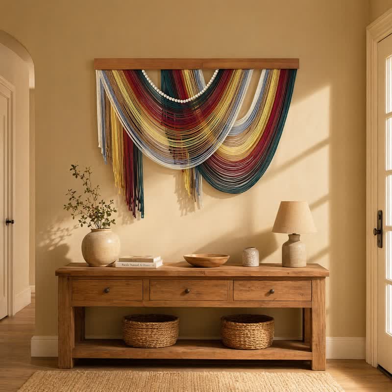 Bohemian Cotton Beaded Wall Hanging Decor
