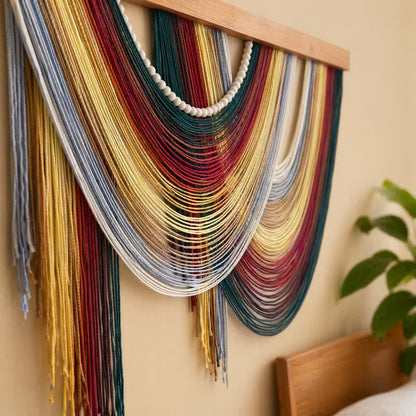 Bohemian Cotton Beaded Wall Hanging Decor