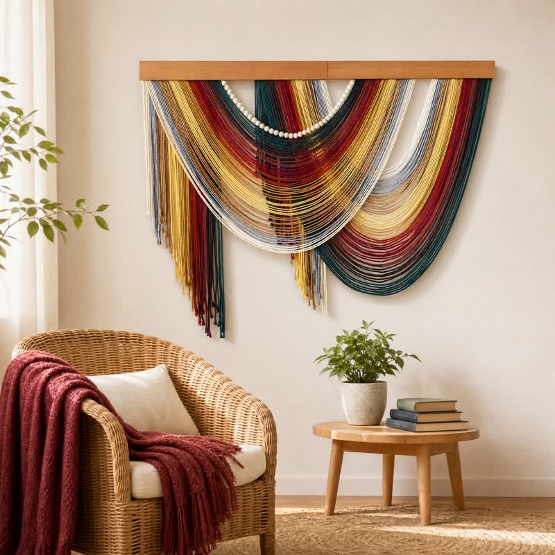 Bohemian Cotton Beaded Wall Hanging Decor