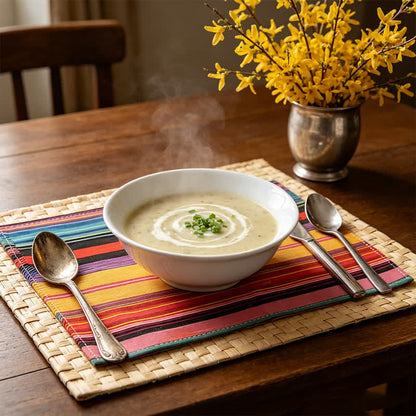 Color Stripe Farmhouse Linen Placemats