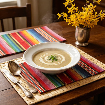 Nordic Multicolor Stripe Linen Placemats