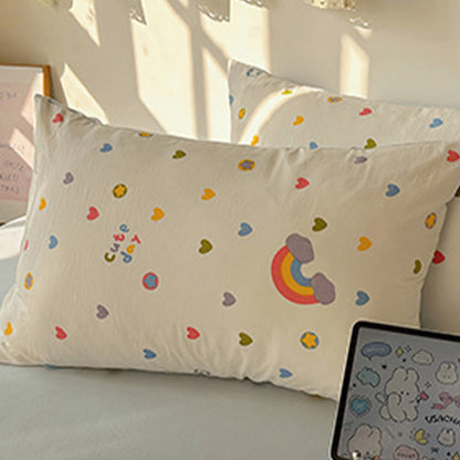 Rainbow Hearts Soft Touch Bedding Set