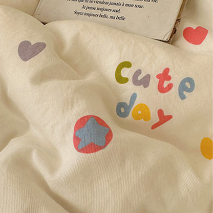 Rainbow Hearts Soft Touch Bedding Set