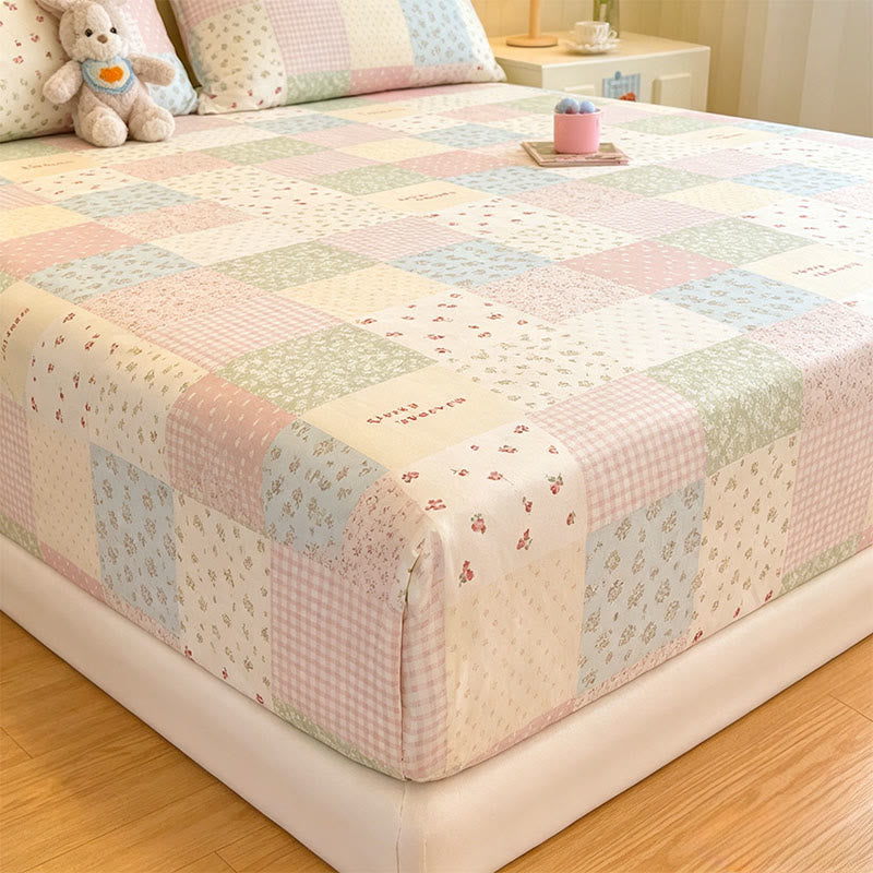 Pastel Patchwork Cotton Bedding Set