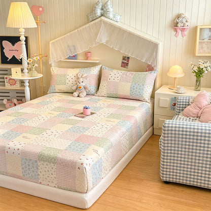 Pastel Patchwork Cotton Bedding Set