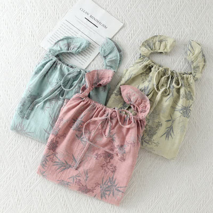 Bamboo Ruffled Strap Cotton Cami Nightgown