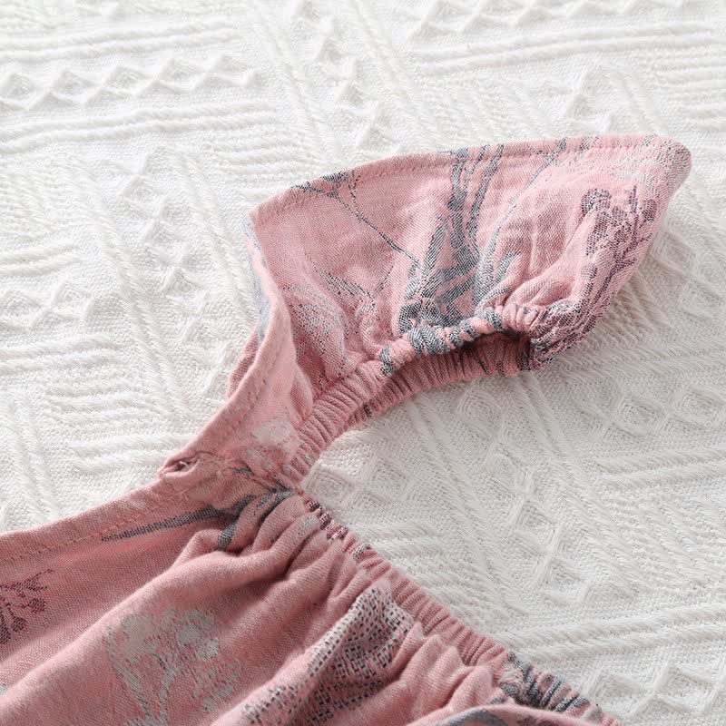 Bamboo Ruffled Strap Cotton Cami Nightgown