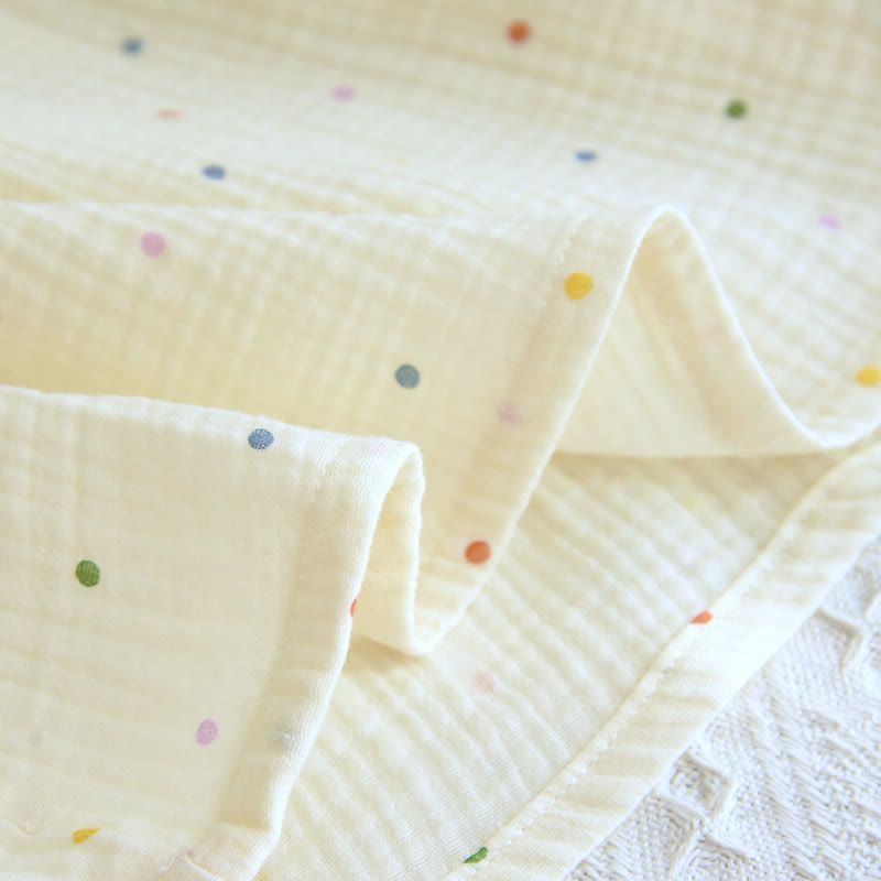 Rainbow Dot Cotton Gauze Lounge Dress