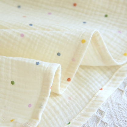 Rainbow Dot Cotton Gauze Lounge Dress