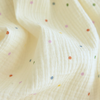 Rainbow Dot Cotton Gauze Lounge Dress