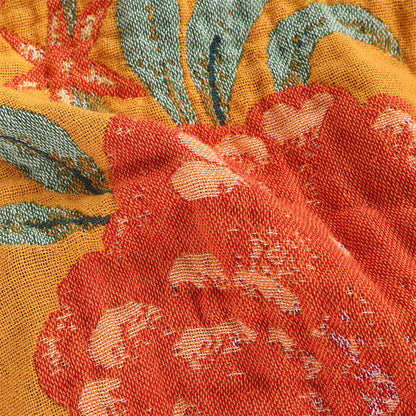 Exotic Garden 4-Layer Cotton Muslin Bedspread Quilt