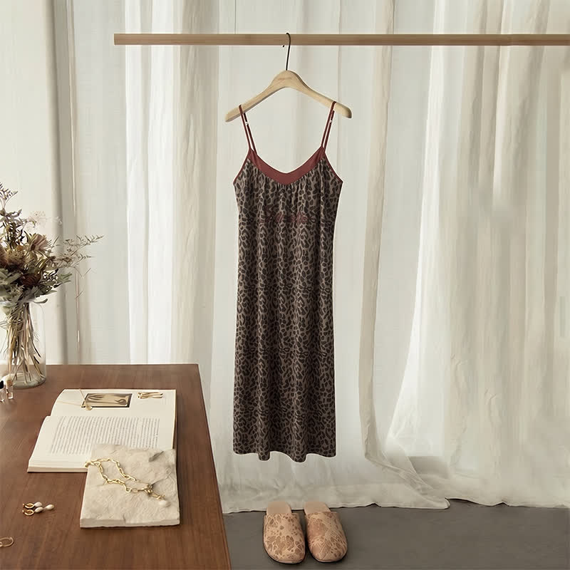 Leopard Print Cotton Night Dress