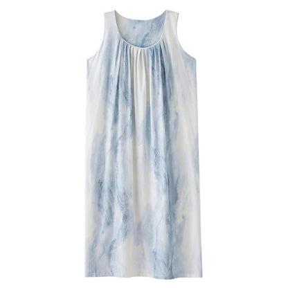 Sky Blue Sleeveless Padded Lounge Dress