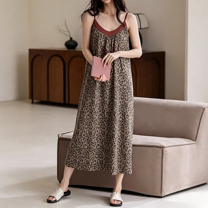 Leopard Print Cotton Night Dress