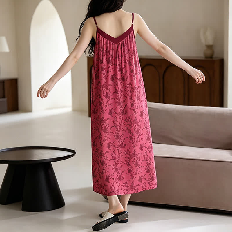 Rose Vine & Floral Cotton House Dress
