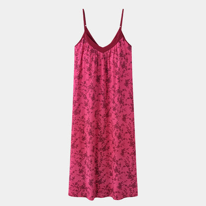 Rose Vine & Floral Cotton House Dress