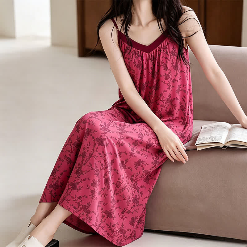 Rose Vine & Floral Cotton House Dress