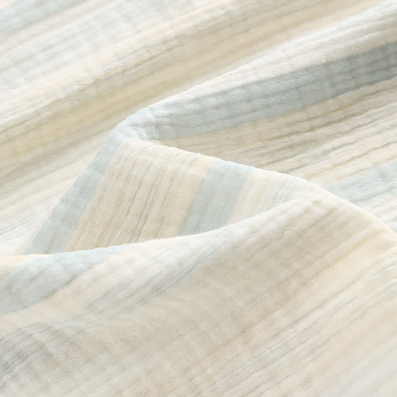Pastel Stripe Cotton Tiered Cami Nightgown