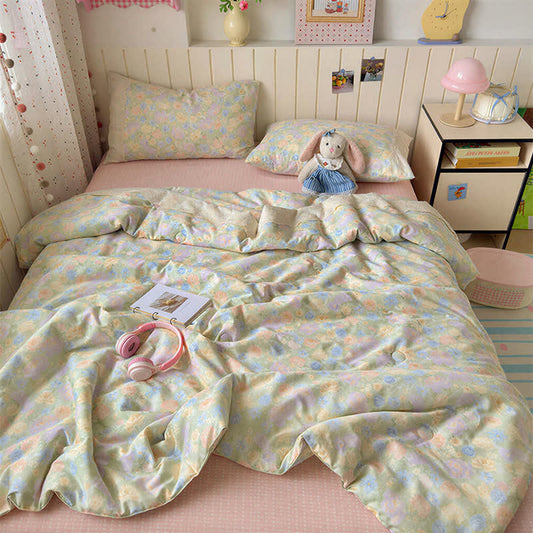 Lace Greenery Cotton Bedding Set