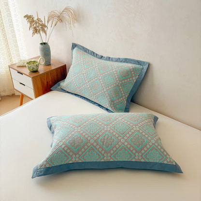 3-Layer Cotton Gauze Jacquard Bedspread Quilt
