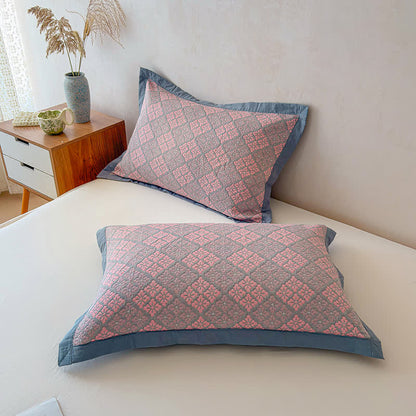 Cotton Gauze Yarn-Dyed Reversible Bedspread Quilt